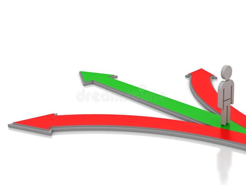 Make the right choice royalty free illustration