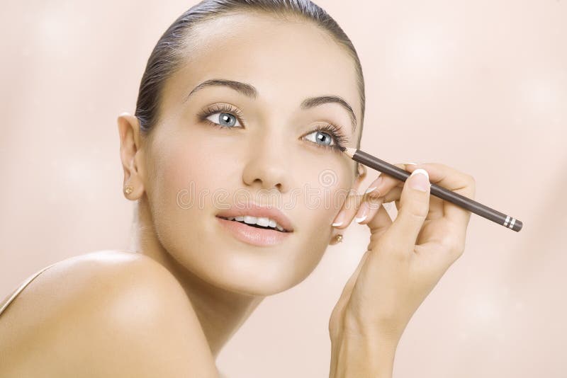 Make-up stock foto. Image of uitziend, schoonheid, leuk - 10848674