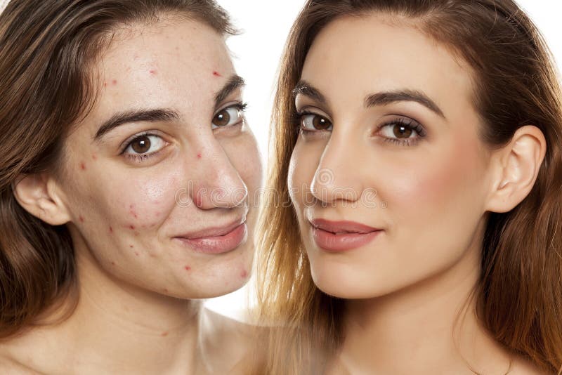 Before and after make up stock photo. Image of beautiful 120024112