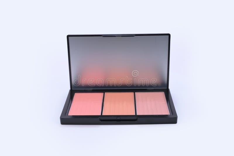 Make up eye shadow pallet, makeup pallet, compact powder pallet front view. royalty free stock photography