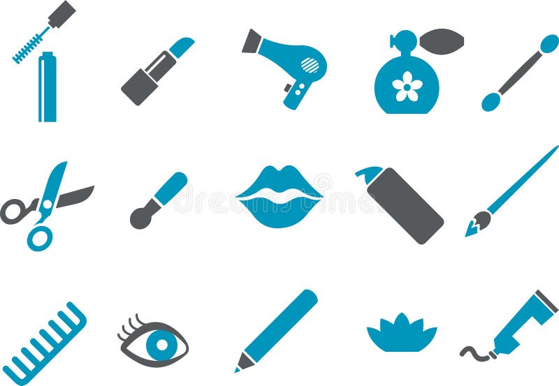 Make-up Icon Set stock illustration Make-up Icon Set stock illustration