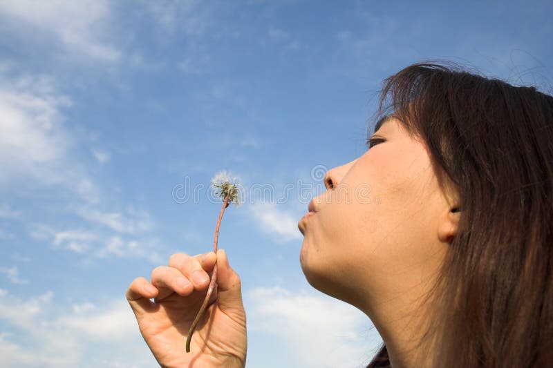 Make a wish royalty free stock photos