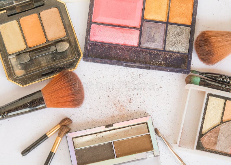 Equipment and Cosmetics for Makeup at the Makeup Stock Photo Image of