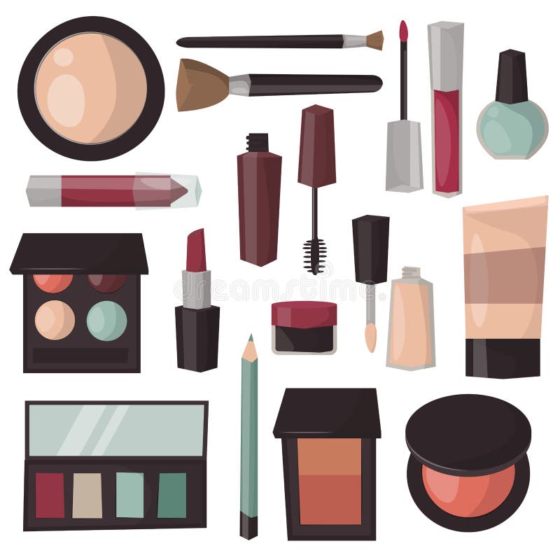 Makeup bearbetar vektorillustrationen vektor illustrationer Makeup bearbetar vektorillustrationen vektor illustrationer