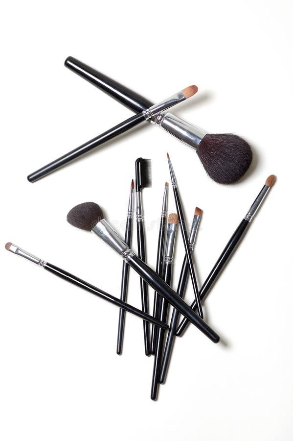 Makeup brushes stock image. Image of face, grooming, paintbrush 10627771