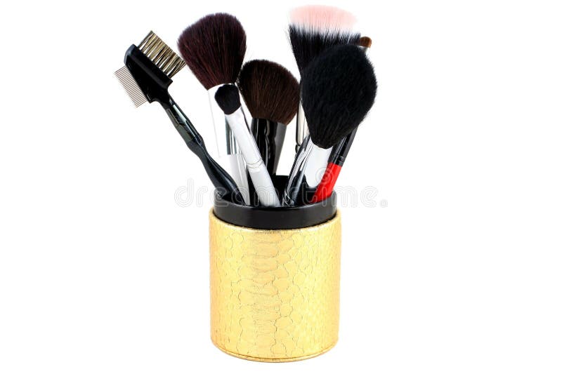 Makeup Brushes In A Container Royalty Free Stock Images Image 4634259