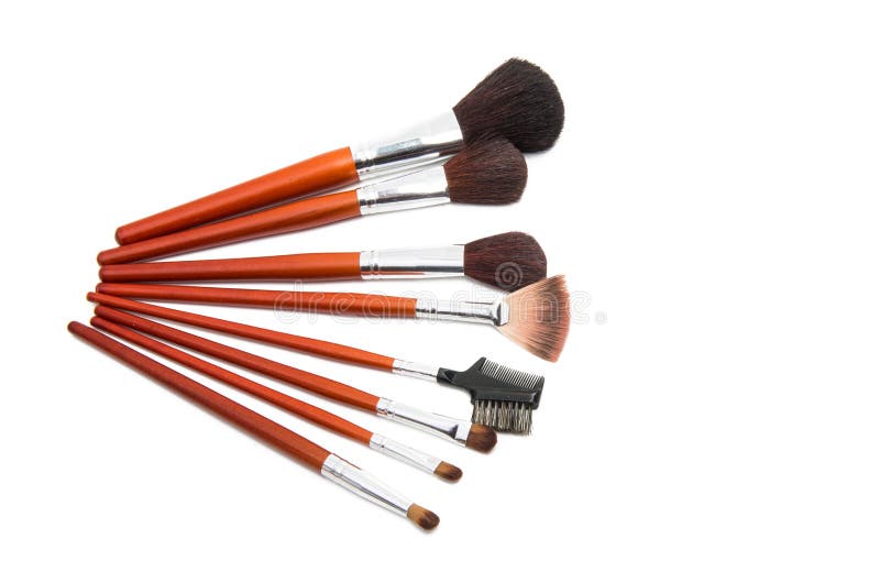 Makeup brushes isolated