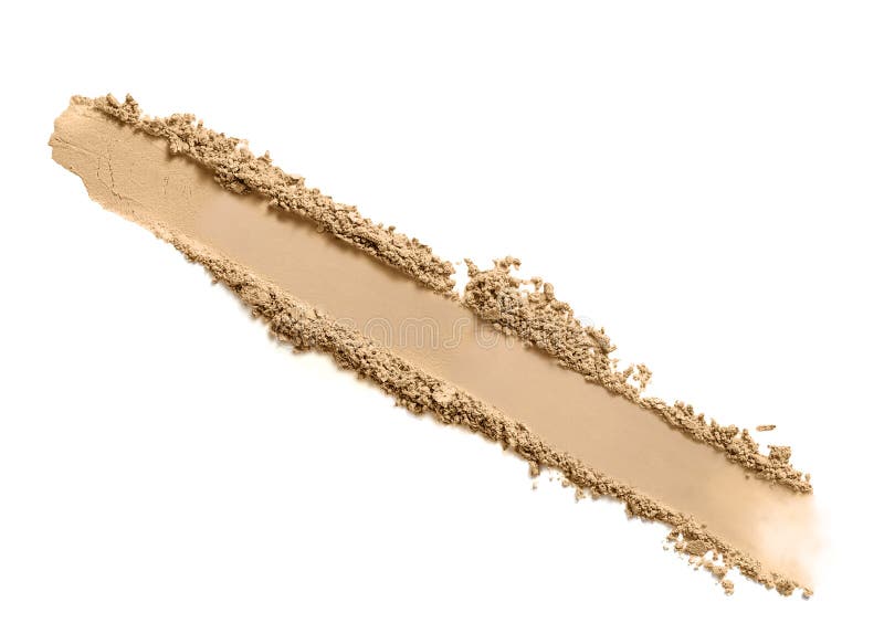 Makeup compact powder swatch texture isolated on white royalty free stock image