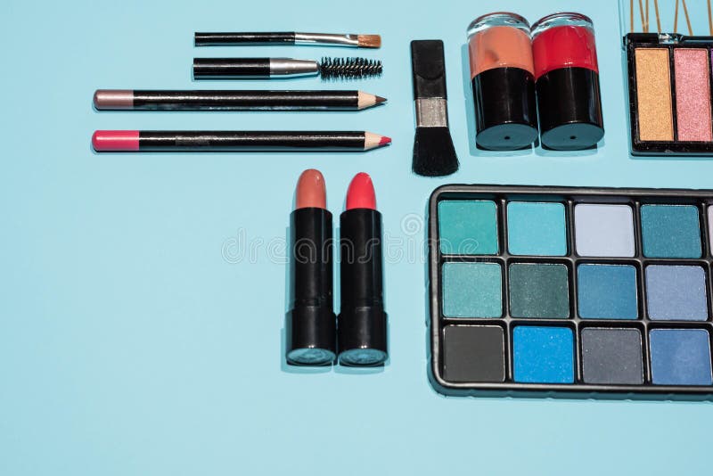Makeup, Lipstick and Brushes Ready To Use Stock Image Image of brush