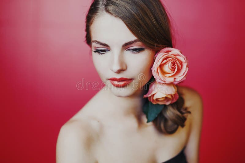 Makijaż studio dla modelu obrazy stock