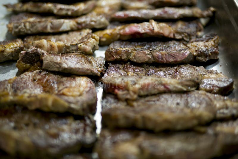 Making All Kinds of Red Meat, Fresh and Raw Red Meat Preparation Stock