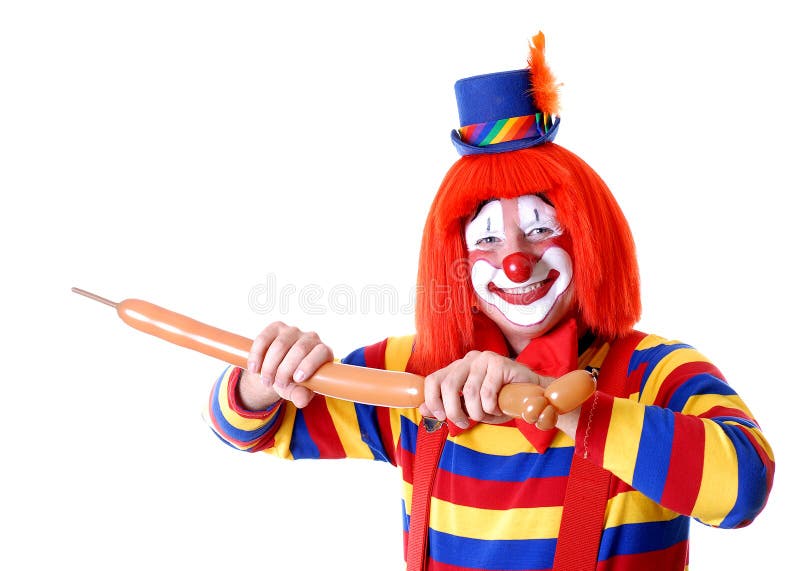 Making A Balloon Animal stock photography