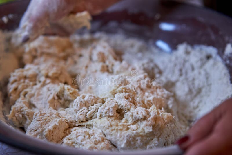 Making cake dough stock image. Image of hands, baking - 204167751