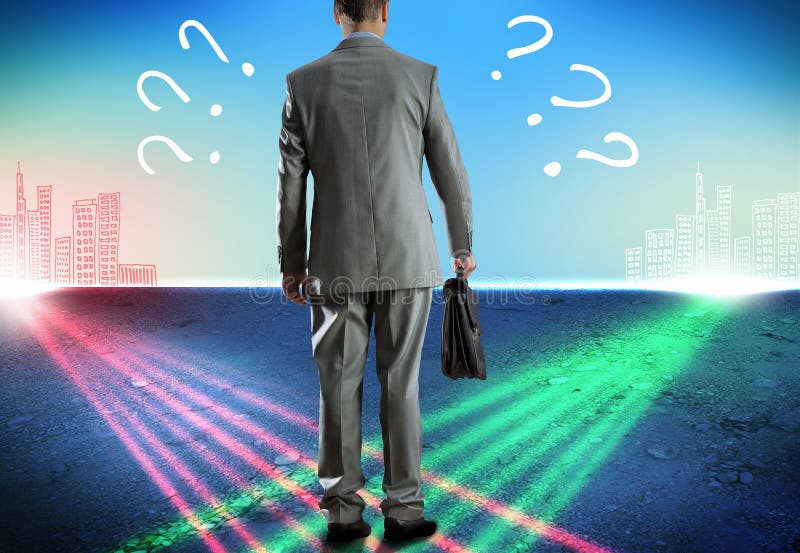 Making choice stock image