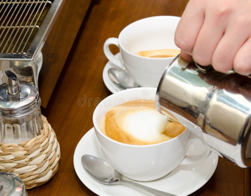 Making coffee royalty free stock photo