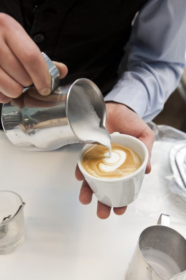 Making coffee stock image. Image of closeup, hand, serve 28962207