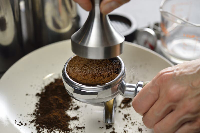 Making coffee stock photo. Image of espresso, fresh, coffeemaker 55053062