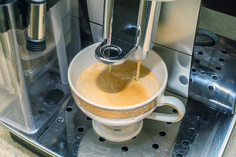 Making Coffee with Espresso Machine Stock Image Image of drink, food
