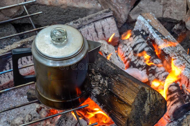 How To Use A Camping Coffee Percolator: A Photo Guide - Campfires and Cast  Iron