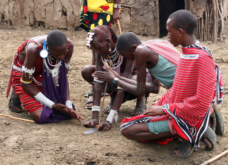 Making fire stock photo