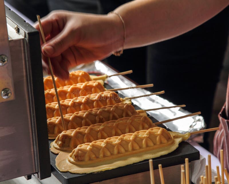 Corn Dogs on Sticks stock image. Image of stick, corn 11098785