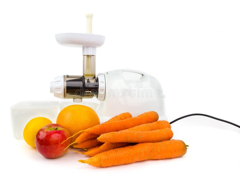 Making fresh fruit juice stock image. Image of juicer 103880047