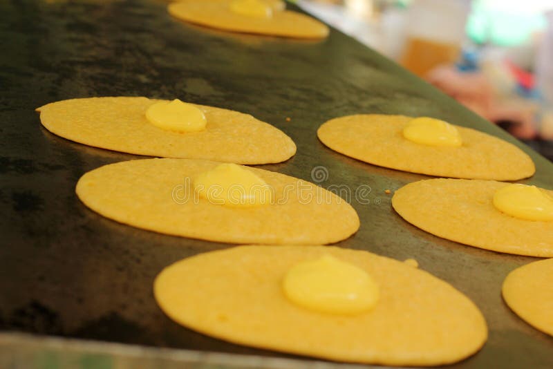 Making Pancake in the Market Stock Photo Image of fresh, white 49773724