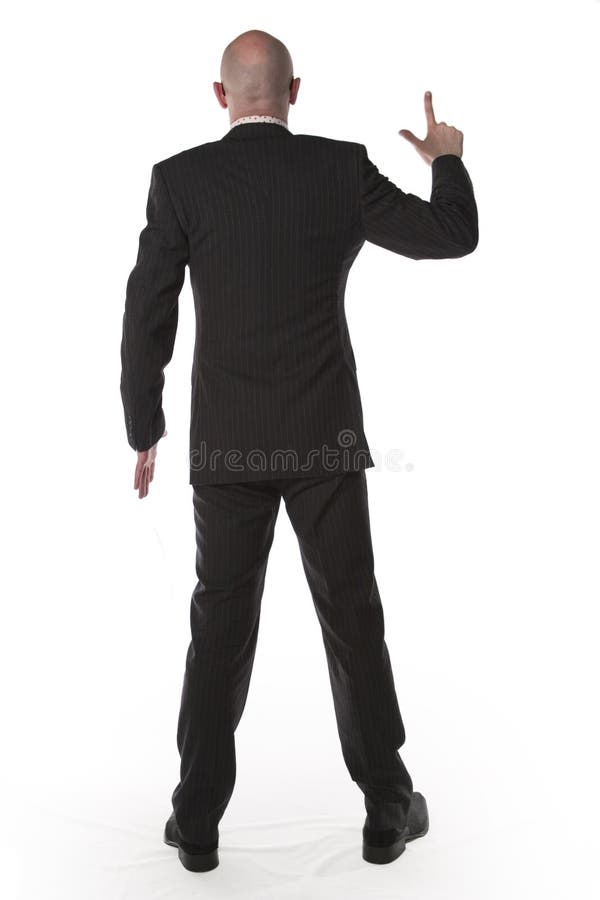 Making a point stock photo