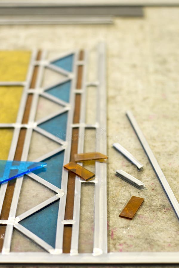 Making stained glass stock images