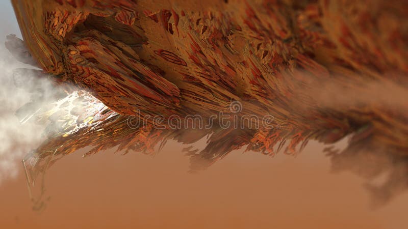 Makro digitale Illustration 3d der abstrakten geometrischen Naturfelsenzeppelinholzoberfläche-Struktur lizenzfreie abbildung