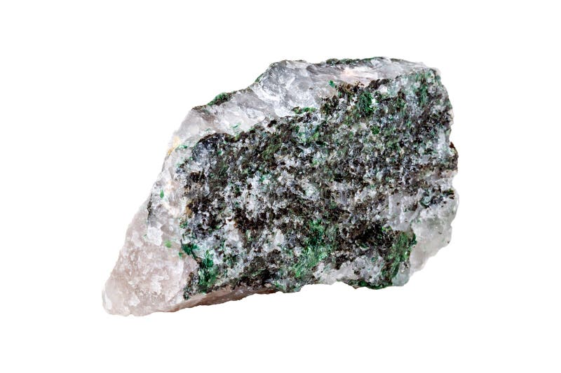 Makromineralstein auf weißem Hintergrund lizenzfreies stockfoto