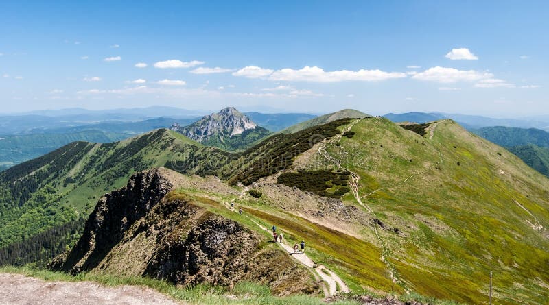 Mala Fatra mountain range in Slovakia from Chleb hill