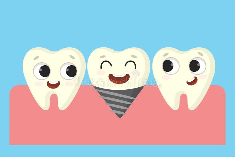 Bad tooth repairing. Cartoon funny teeth in mouth. Bad tooth repairing. Cartoon funny teeth in mouth.