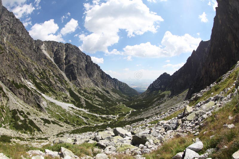 Mala studena dolina - valley in High Tatras, Slova