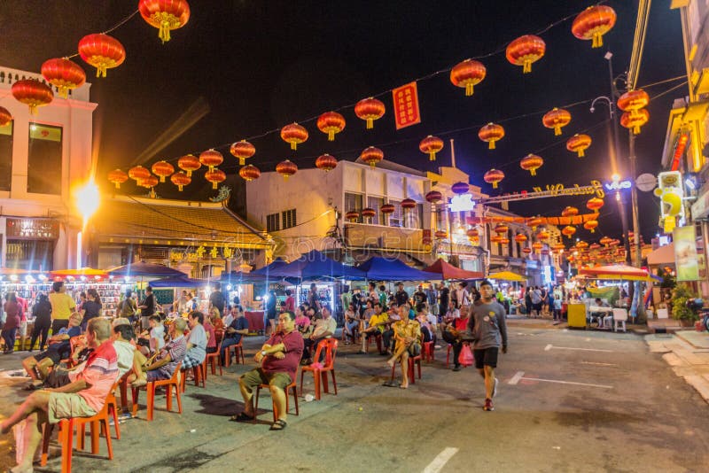 Jonker Walk World Heritage Park Along Jonker Street, Melaka Editorial