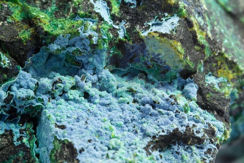 Malachite is a blu green mineral with globes structures. Malachite is a blu green mineral with globes structures