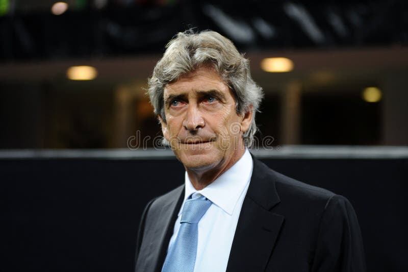 The Malaga Coach Manuel Pellegrini before the Match Editorial