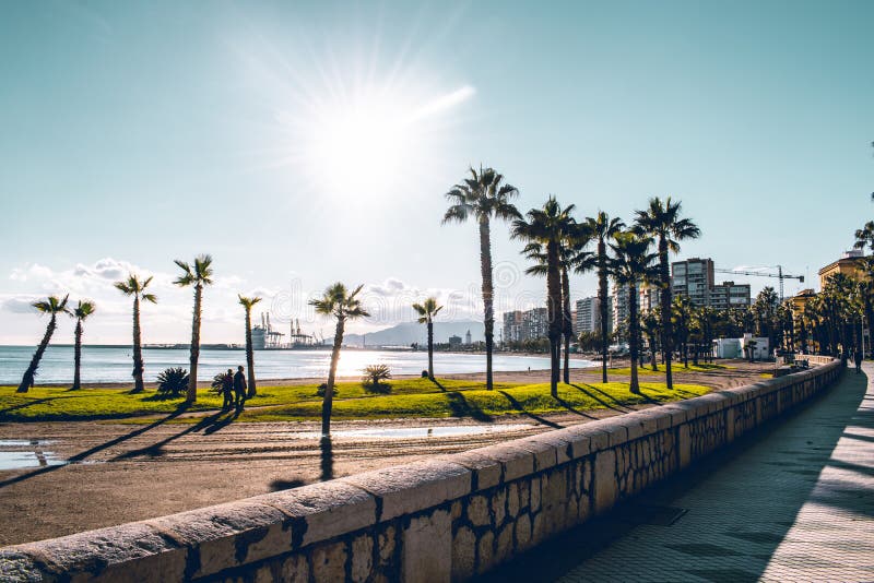 Malaga Espagne a tiré pendant un studytrip images stock Malaga Espagne a tiré pendant un studytrip images stock