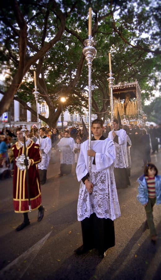 MALAGA, SPAIN APRIL 09 Traditional Processions of Holy Week I