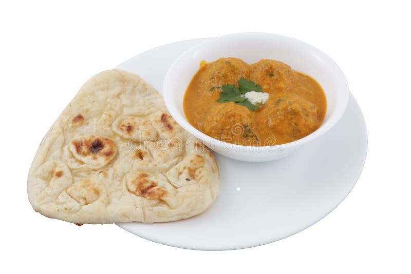 Malai kofta with naan stock photo. Image of curry, spicy 36641524
