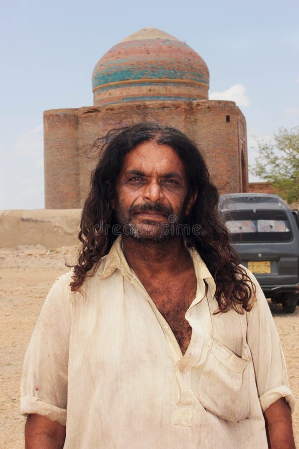 Portrait - Malang Man at Clifton Beach, Karachi Editorial Photography