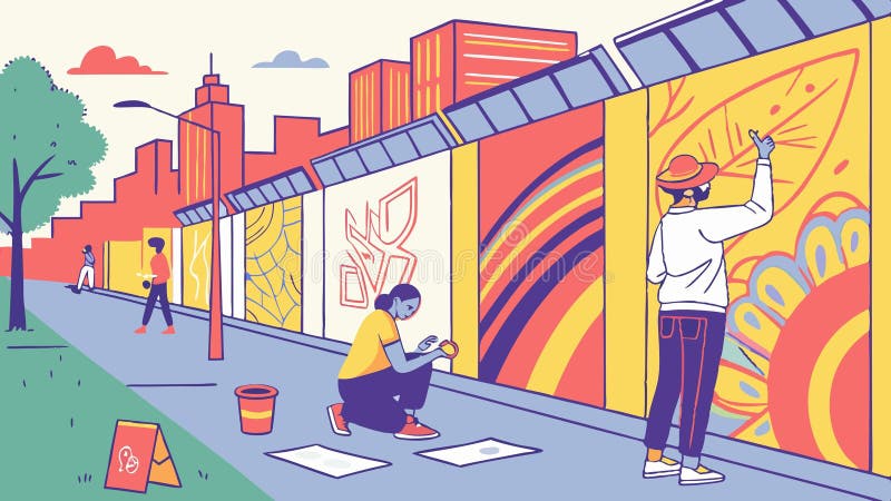 Malarstwo artystyczne malarstwo malarstwo miejskie graffiti artysta kultura miejska wektory projektowanie Generative AI ilustracji