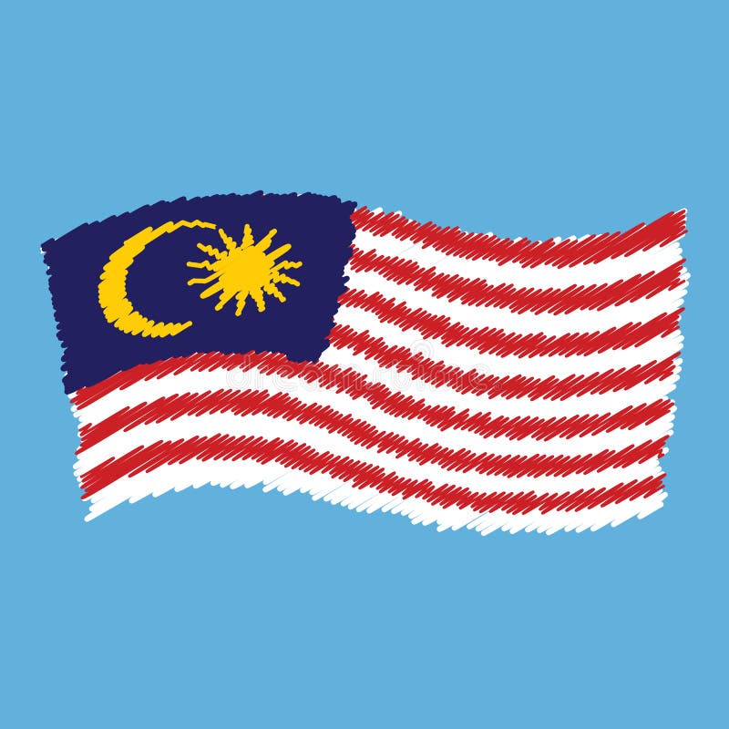 Malasia - Jalur Gemilang - rayas de la gloria stock de ilustración Malasia - Jalur Gemilang - rayas de la gloria stock de ilustración