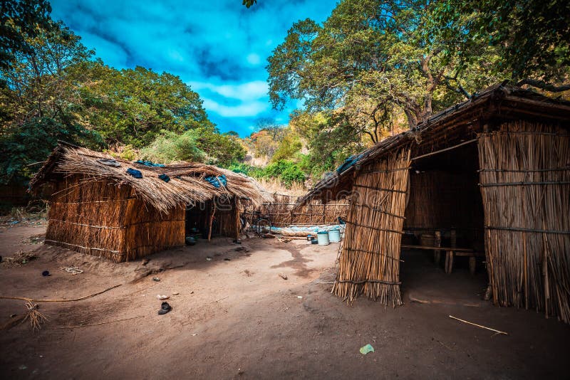 Bescheidenen Dorf am Malawi-See.