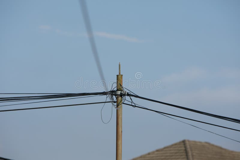 Malaysia Electric Pole and Cable Stock Image Image of jointer