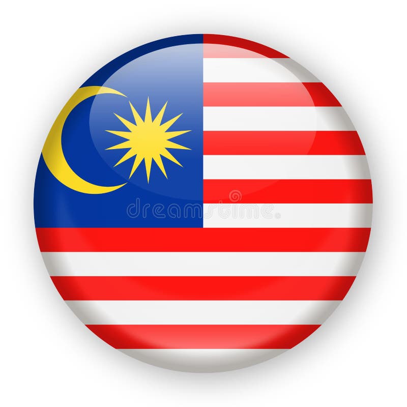 Malaysia Flag Vector Round Icon Stock Illustration  Illustration of