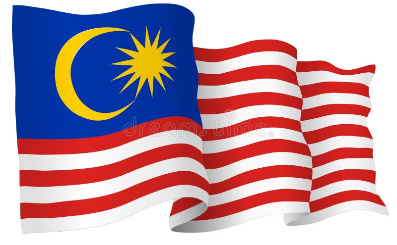 Malaysia Flag Waving Vector Illustration Stock Vector - Illustration of ...