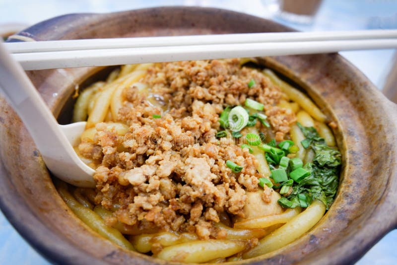 minced pork with Noodle stock photo minced pork with Noodle stock photo