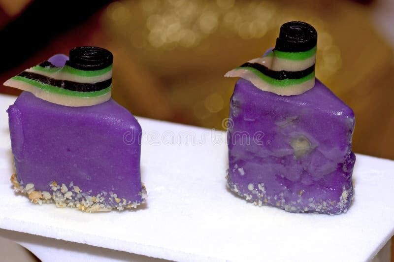 Malaysia Kuala Lumpur: Culinary; marshmallow candy stock photo