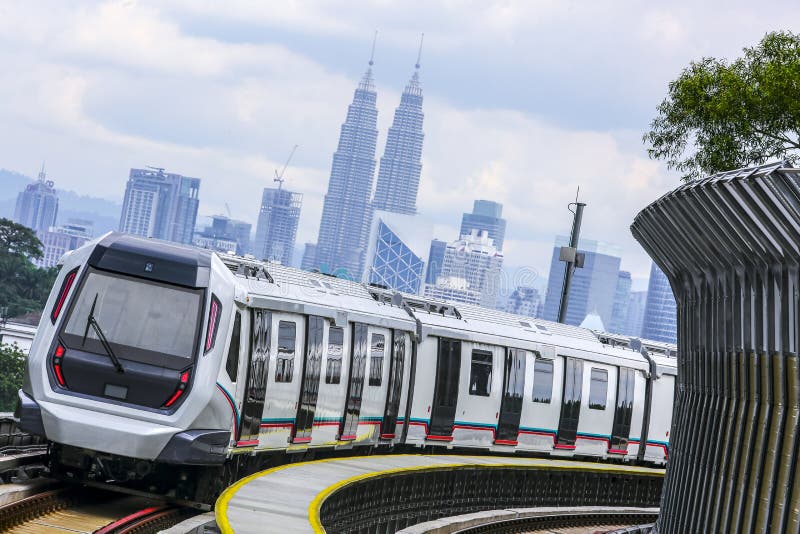 Malaysia MRT Train for Transportation and Tourism Stock Image - Image ...